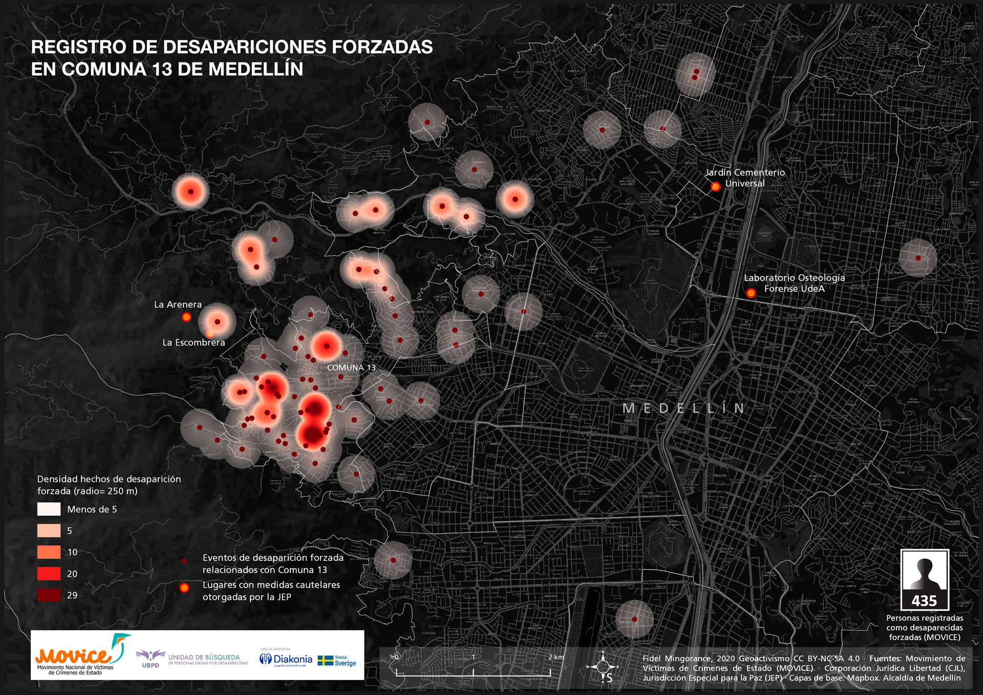 REGISTRO DE DESSAPARICIONES FORZADAS EN cOMUNA 13 DE MEDELLÍN (2020)